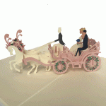 pop-up huwelijk koets kaart